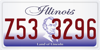 IL license plate Z533296