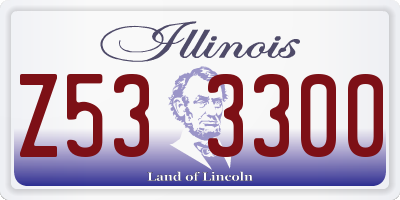 IL license plate Z533300