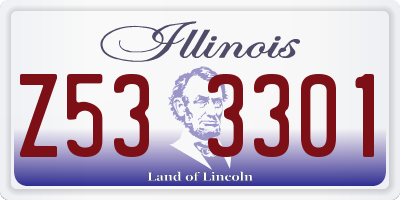 IL license plate Z533301