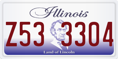 IL license plate Z533304