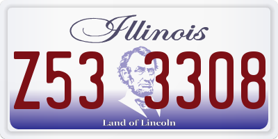 IL license plate Z533308