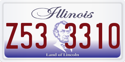 IL license plate Z533310