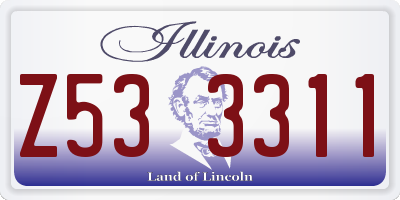 IL license plate Z533311