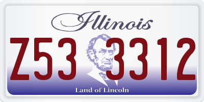 IL license plate Z533312