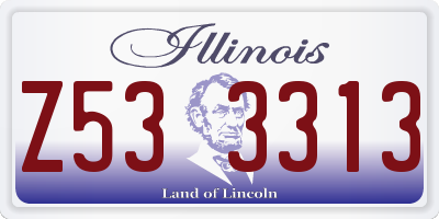 IL license plate Z533313