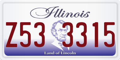 IL license plate Z533315