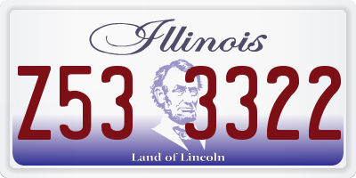 IL license plate Z533322