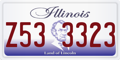 IL license plate Z533323
