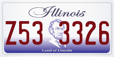 IL license plate Z533326