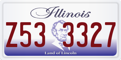 IL license plate Z533327