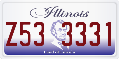IL license plate Z533331