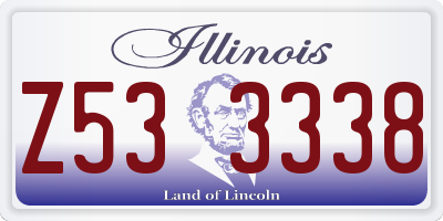 IL license plate Z533338