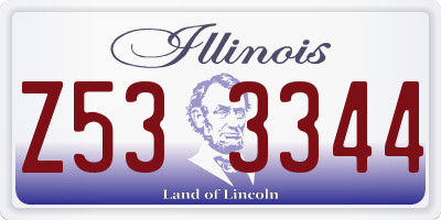 IL license plate Z533344