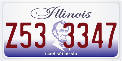 IL license plate Z533347
