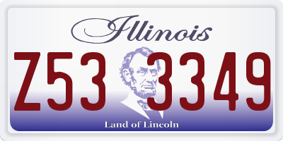 IL license plate Z533349