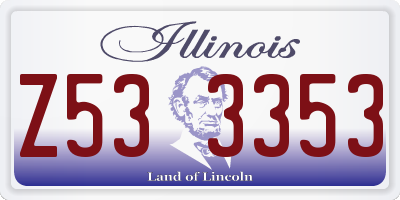 IL license plate Z533353