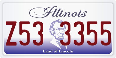 IL license plate Z533355