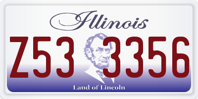 IL license plate Z533356