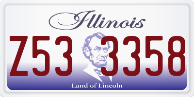 IL license plate Z533358