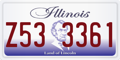 IL license plate Z533361