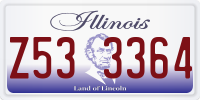 IL license plate Z533364