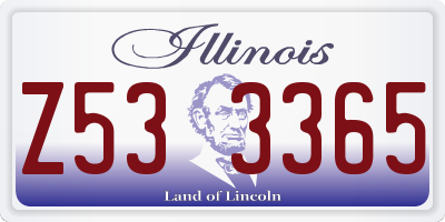 IL license plate Z533365