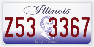 IL license plate Z533367
