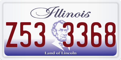 IL license plate Z533368