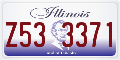 IL license plate Z533371