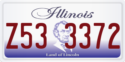 IL license plate Z533372