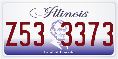 IL license plate Z533373