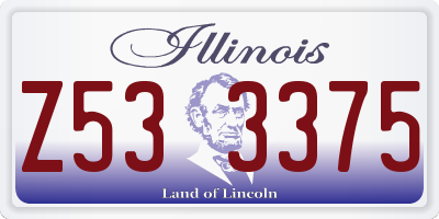 IL license plate Z533375