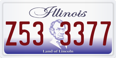 IL license plate Z533377