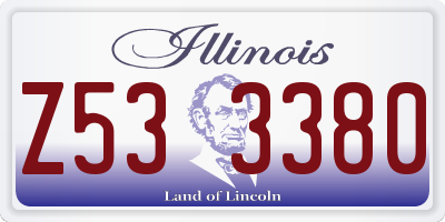 IL license plate Z533380