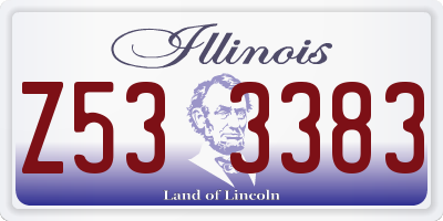 IL license plate Z533383
