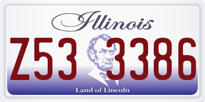 IL license plate Z533386