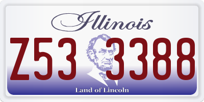 IL license plate Z533388