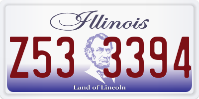 IL license plate Z533394