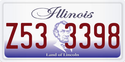 IL license plate Z533398