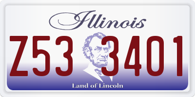 IL license plate Z533401