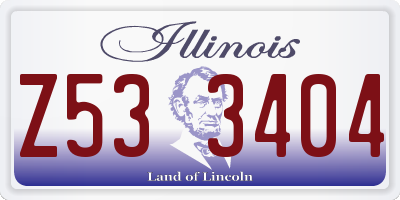 IL license plate Z533404