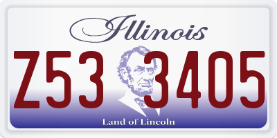 IL license plate Z533405