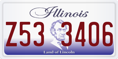 IL license plate Z533406