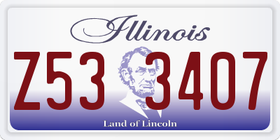 IL license plate Z533407