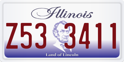 IL license plate Z533411
