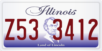 IL license plate Z533412