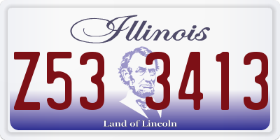 IL license plate Z533413