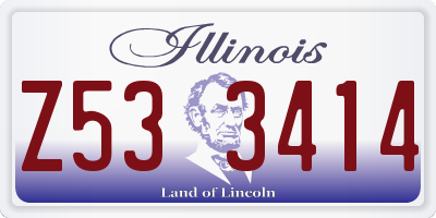 IL license plate Z533414