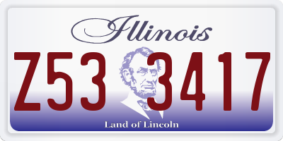 IL license plate Z533417