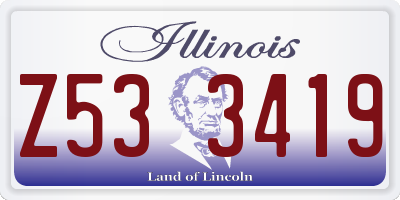 IL license plate Z533419
